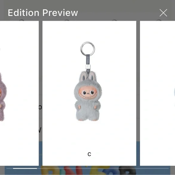 Pin For Love - “C” Gray Labubu - Picture 2 of 2